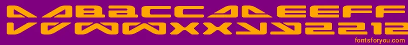 SeaDog2001Expanded Font – Orange Fonts on Purple Background