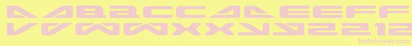 SeaDog2001Expanded Font – Pink Fonts on Yellow Background