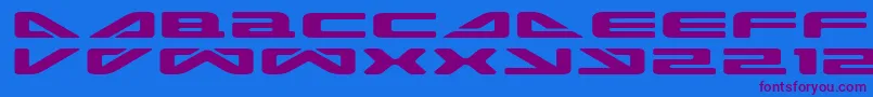 SeaDog2001Expanded Font – Purple Fonts on Blue Background