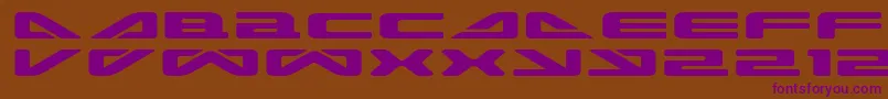 SeaDog2001Expanded Font – Purple Fonts on Brown Background