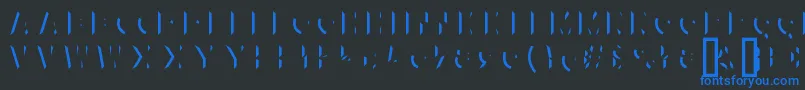 XylitolLeft Font – Blue Fonts on Black Background