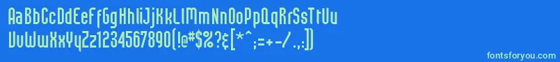 BeastVsSpreadtall Font – Green Fonts on Blue Background