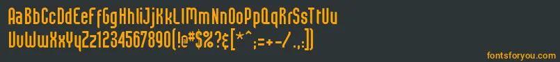 Шрифт BeastVsSpreadtall – оранжевые шрифты на чёрном фоне