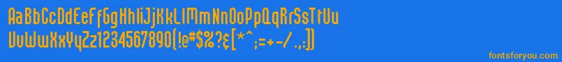 BeastVsSpreadtall Font – Orange Fonts on Blue Background