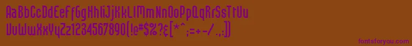 Шрифт BeastVsSpreadtall – фиолетовые шрифты на коричневом фоне