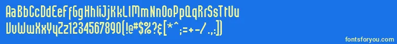 BeastVsSpreadtall Font – Yellow Fonts on Blue Background