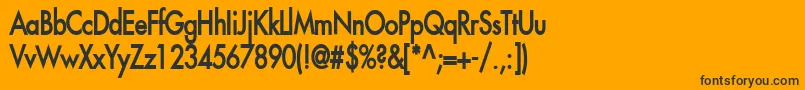 FusiCondensedBold Font – Black Fonts on Orange Background