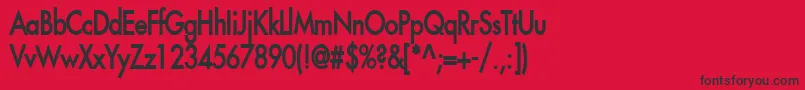 FusiCondensedBold Font – Black Fonts on Red Background