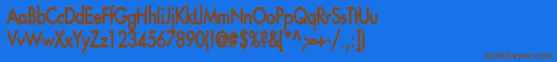 FusiCondensedBold Font – Brown Fonts on Blue Background