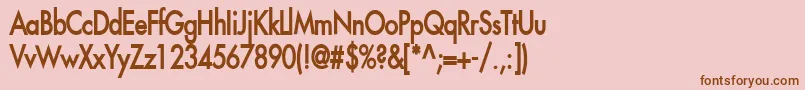 FusiCondensedBold Font – Brown Fonts on Pink Background