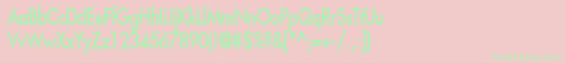 FusiCondensedBold Font – Green Fonts on Pink Background