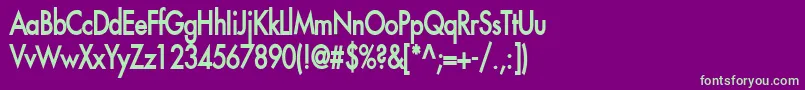 FusiCondensedBold Font – Green Fonts on Purple Background