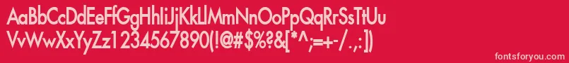 FusiCondensedBold Font – Pink Fonts on Red Background