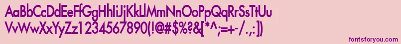 FusiCondensedBold Font – Purple Fonts on Pink Background