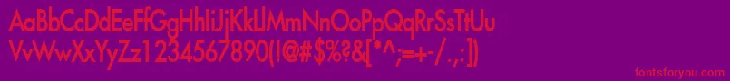 FusiCondensedBold Font – Red Fonts on Purple Background