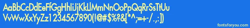 FusiCondensedBold Font – Yellow Fonts on Blue Background