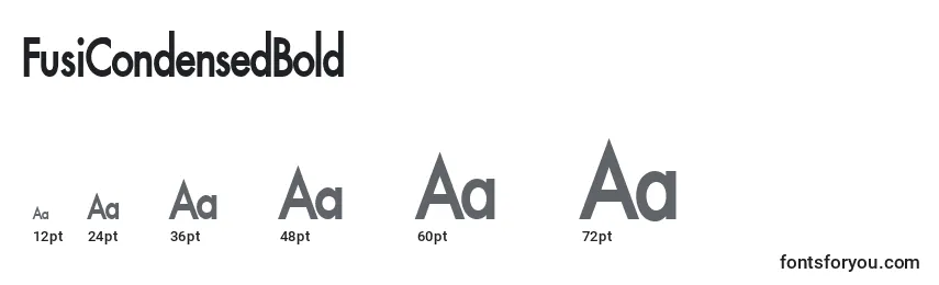 FusiCondensedBold Font Sizes