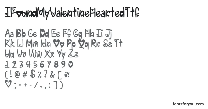 IFoundMyValentineHeartedTtf Font – alphabet, numbers, special characters