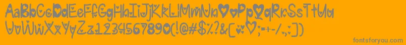fuente IFoundMyValentineHeartedTtf – Fuentes Grises Sobre Fondo Naranja