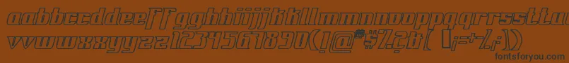 FontovisionIvOutline-Schriftart – Schwarze Schriften auf braunem Hintergrund