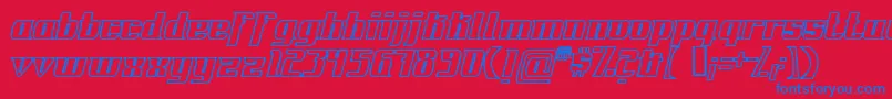 fuente FontovisionIvOutline – Fuentes Azules Sobre Fondo Rojo