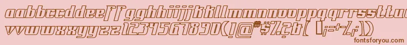 FontovisionIvOutline-Schriftart – Braune Schriften auf rosa Hintergrund