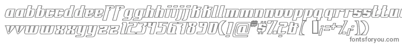 FontovisionIvOutline-Schriftart – Graue Schriften auf weißem Hintergrund