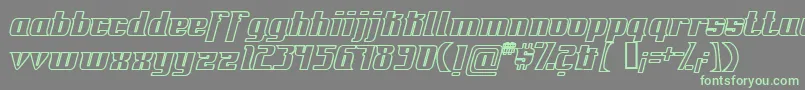 fuente FontovisionIvOutline – Fuentes Verdes Sobre Fondo Gris