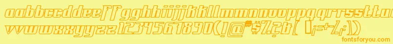 Police FontovisionIvOutline – polices orange sur fond jaune