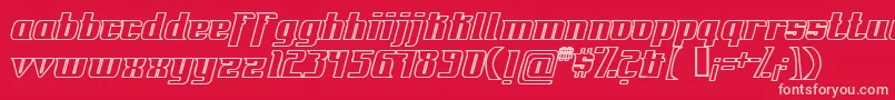 FontovisionIvOutline Font – Pink Fonts on Red Background