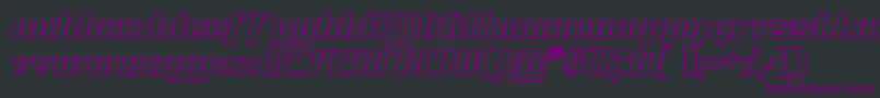 FontovisionIvOutline-Schriftart – Violette Schriften auf schwarzem Hintergrund