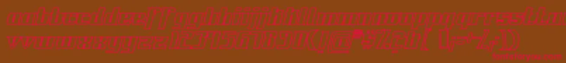 FontovisionIvOutline Font – Red Fonts on Brown Background