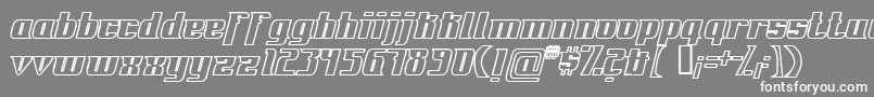 FontovisionIvOutline Font – White Fonts on Gray Background