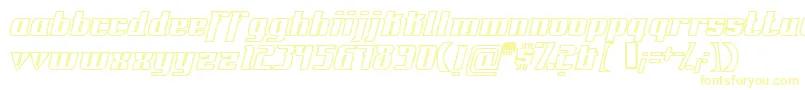Шрифт FontovisionIvOutline – жёлтые шрифты