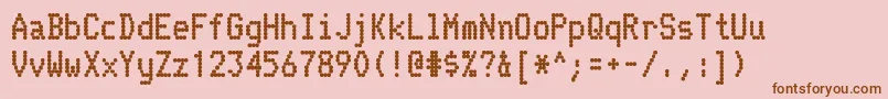 TelidonHv Font – Brown Fonts on Pink Background