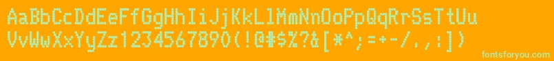 TelidonHv Font – Green Fonts on Orange Background