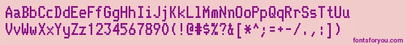 TelidonHv Font – Purple Fonts on Pink Background