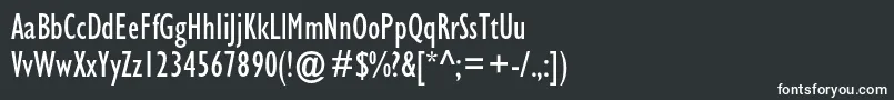 フォントGillsansstdCondensed – 黒い背景に白い文字