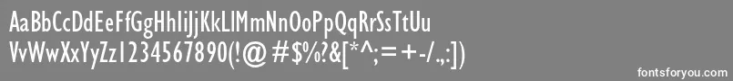 フォントGillsansstdCondensed – 灰色の背景に白い文字