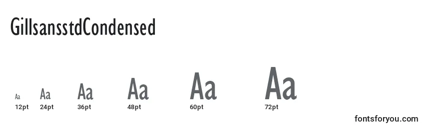 GillsansstdCondensed Font Sizes