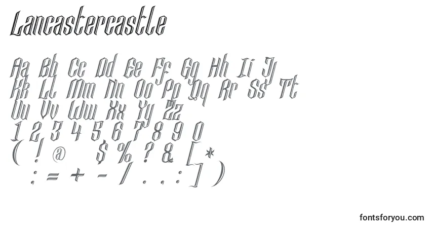 Schriftart Lancastercastle (84060) – Alphabet, Zahlen, spezielle Symbole