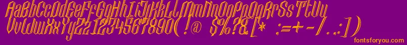 Lancastercastle Font – Orange Fonts on Purple Background