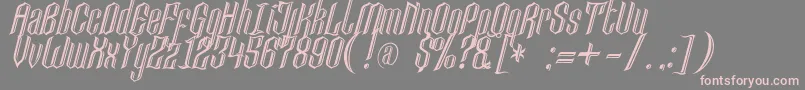 Lancastercastle Font – Pink Fonts on Gray Background