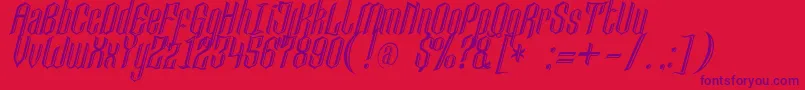Lancastercastle Font – Purple Fonts on Red Background