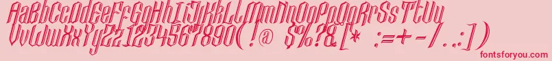 Lancastercastle Font – Red Fonts on Pink Background