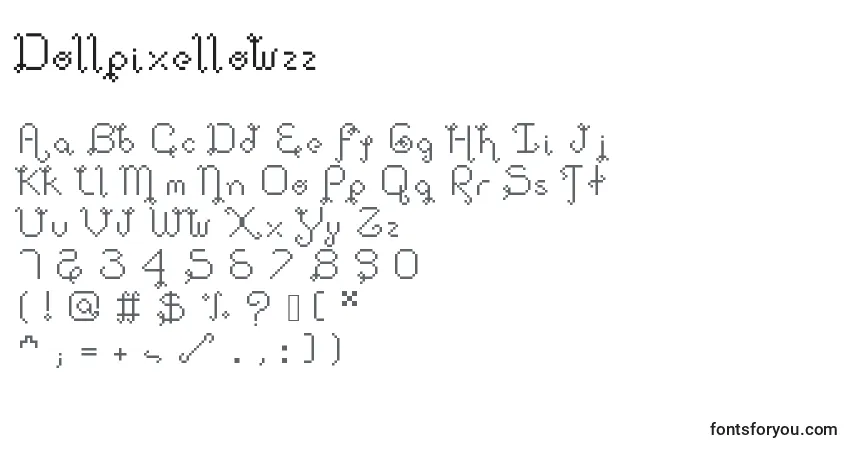 Czcionka Dollpixellowzz – alfabet, cyfry, specjalne znaki