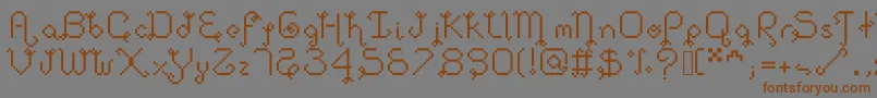 Dollpixellowzz Font – Brown Fonts on Gray Background
