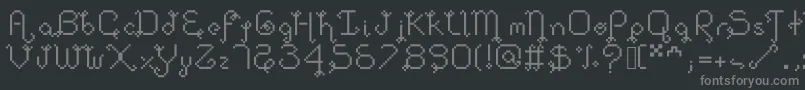 Dollpixellowzz Font – Gray Fonts on Black Background