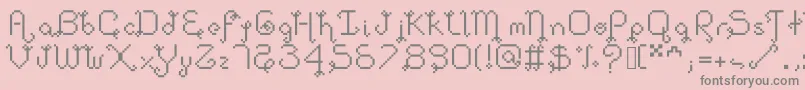Dollpixellowzz Font – Gray Fonts on Pink Background