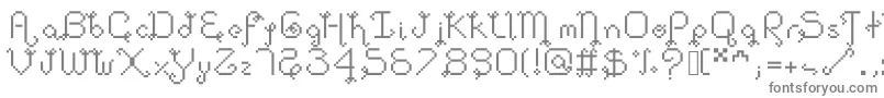 Dollpixellowzz Font – Gray Fonts on White Background
